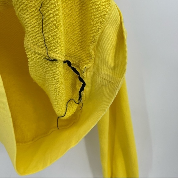 Ben Taverniti Unravel Project Yellow Cutout Terry Sweatshirt Size S - Picture 7 of 7